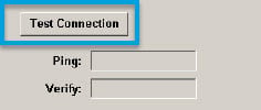 Test Connection runs Ping and Verify