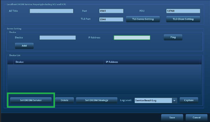 Set DICOM Service