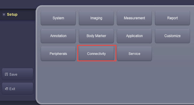 Setup → Connectivity