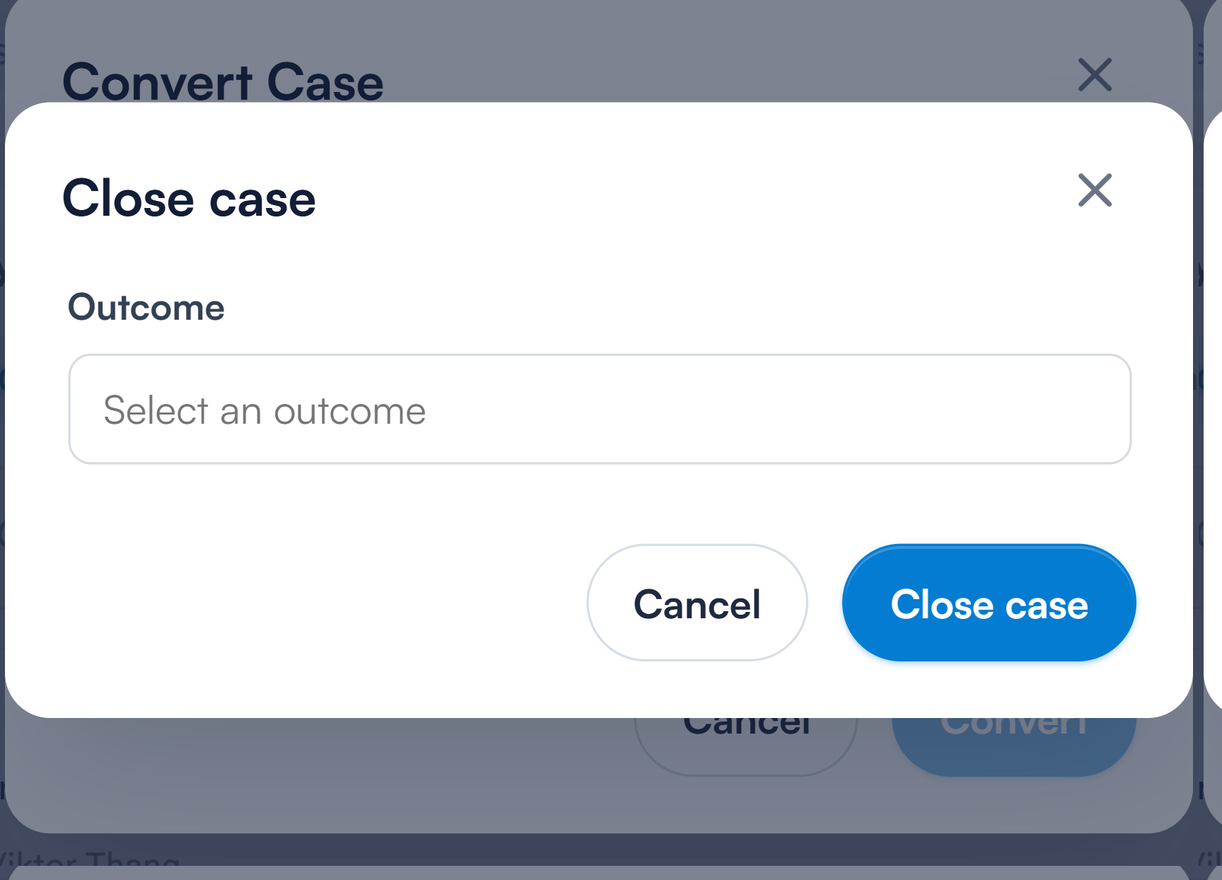 The Close case window